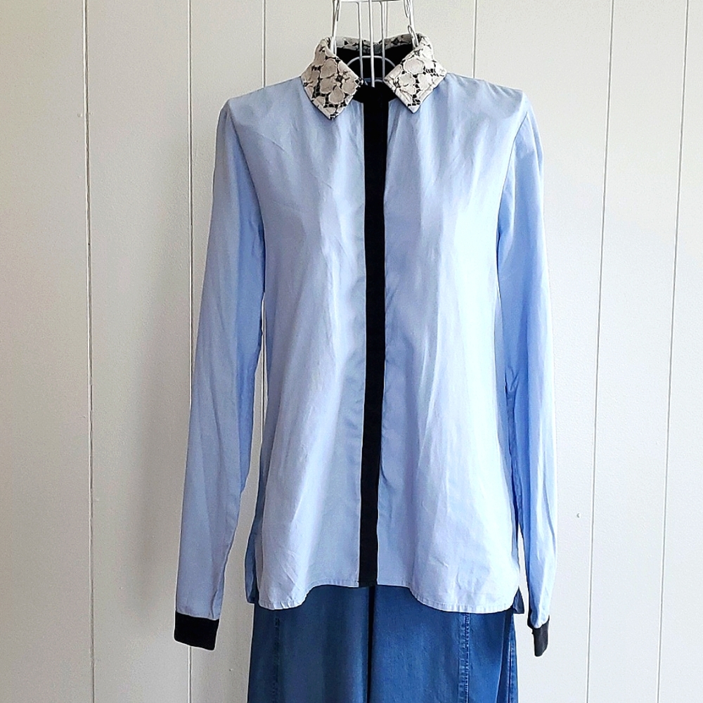 Tibi New York Color Block Removable Lace Collar B… - image 1